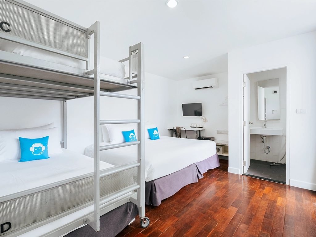 Standard double Bed + Bunk Bed